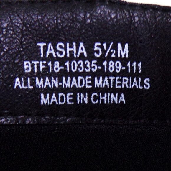 YÜÜ size 5.5M TASHA black flat-heel motorcycle boots leather look all synth. mat - Picture 10 of 13